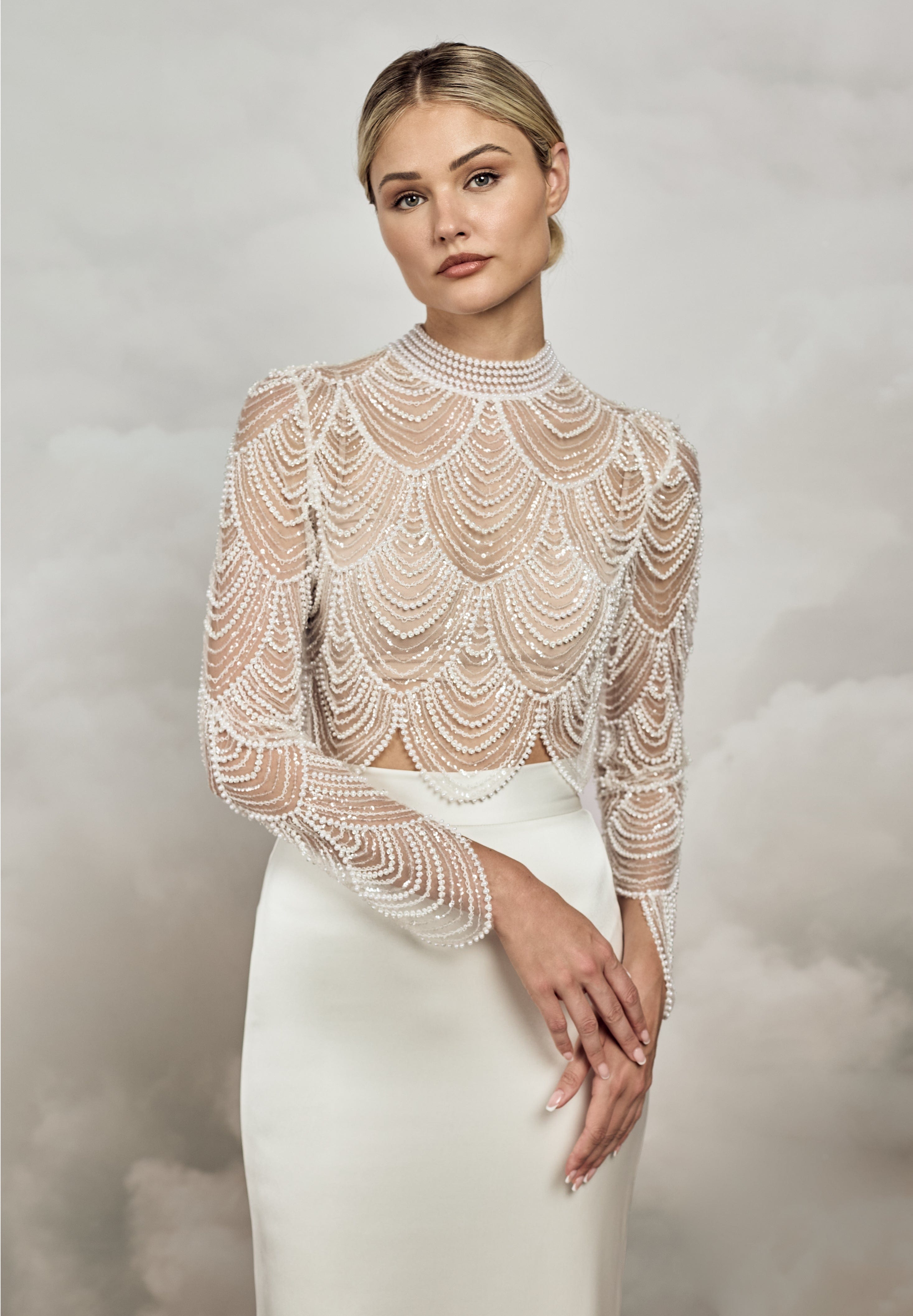 CATHERINE DEANE ROSALIND TOP ビーズ刺繡トップ Rosalind Topper – Catherine Deane US