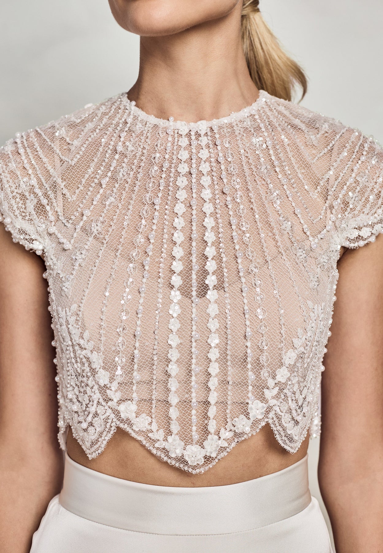 Devyn Top | Beaded Floral Lace Bridal Separates Top | Catherine Deane Devyn Top | Beaded Floral Lace Bridal Separates Top | Catherine Deane
