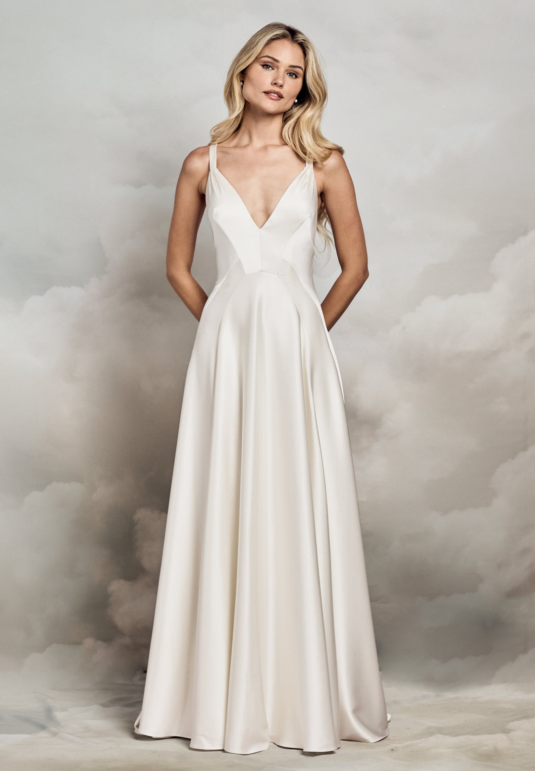 sachin and babi light blue dress Satin Wedding Dresses  Grace Loves Lace UK