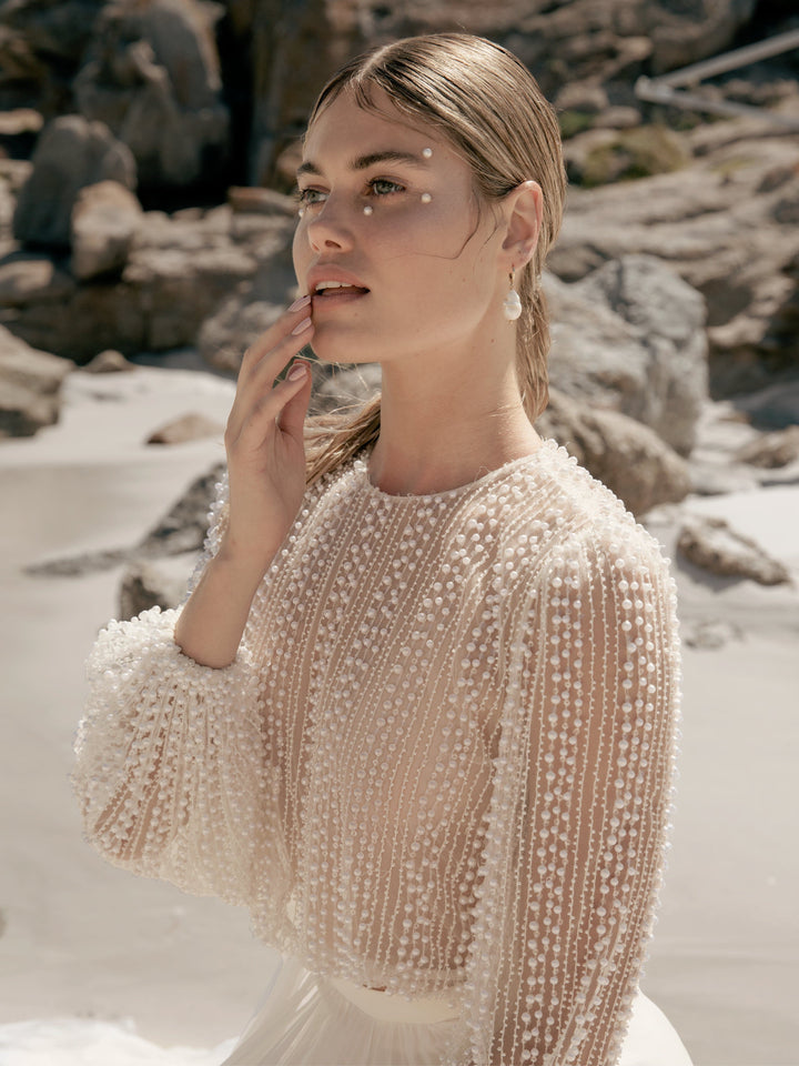 CATHERINE DEANE ROSALIND TOP ビーズ刺繡トップ Rosalind Topper